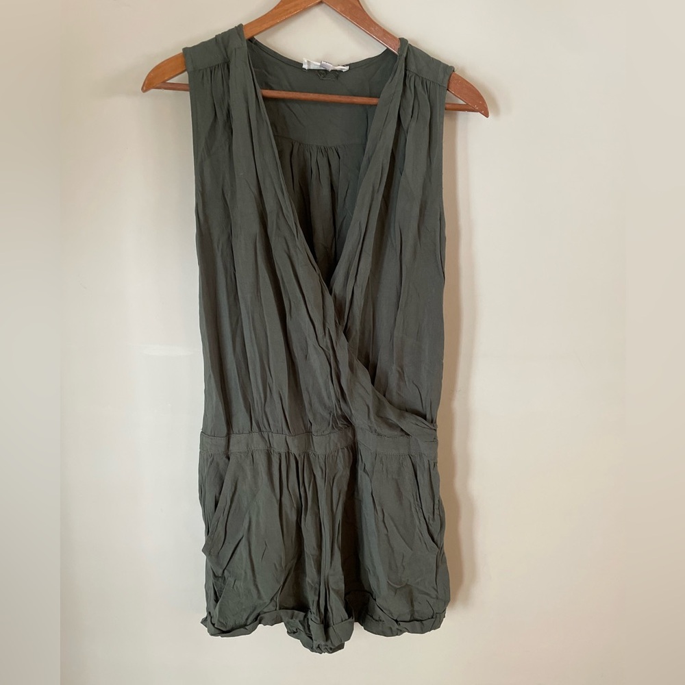 Triple Five Soul Army Green Short Romper Size Small